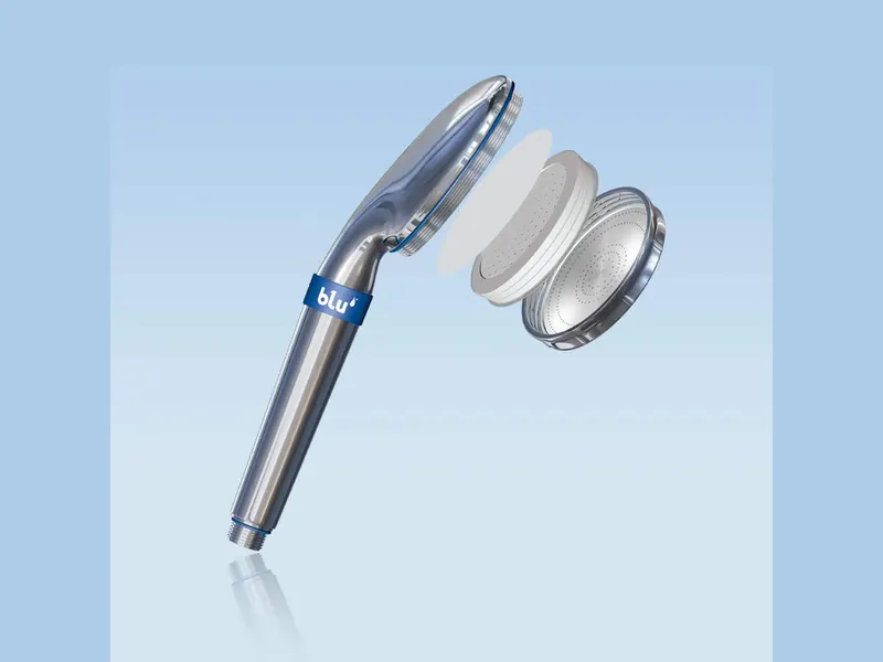 blu Ionic handheld shower head with filter