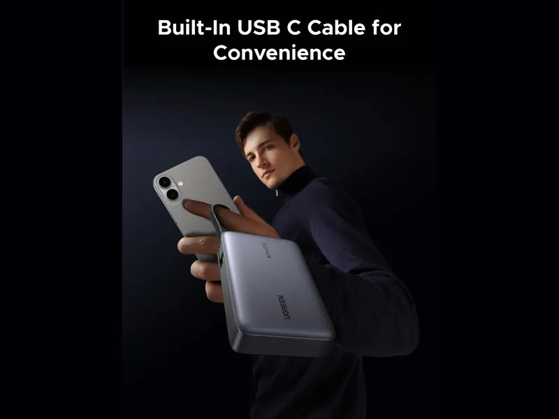 UGREEN Nexode power bank 20,000 mAh, 67 W, built-in cable (3/4)